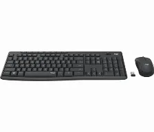 Kit De Teclado Y Mouse Logitech Mk295 Silent, Combo Inalambrico, Usb Negro