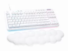 Teclado Mecanico Gaming Logitech G713, Conexion Usb, 87 Teclas, Led Rgb, Cable 1.8m, Color Blanco