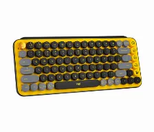 Teclado Logitech Pop Keys Inglés, Inalámbrico, Bluetooth, Interruptor Mecánico, Negro, Gris, Amarillo