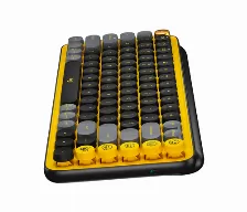 Teclado Logitech Pop Keys Inglés, Inalámbrico, Bluetooth, Interruptor Mecánico, Negro, Gris, Amarillo