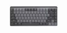 Teclado Mecanico Inalambrico Logitech Mx Mini, Retroiluminado, Sensor De Luz Ambiental, Bateria Recargable, Bluetooth, Color Granito (920-010846)