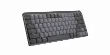 Teclado Mecanico Inalambrico Logitech Mx Mini, Retroiluminado, Sensor De Luz Ambiental, Bateria Recargable, Bluetooth, Color Granito (920-010846)