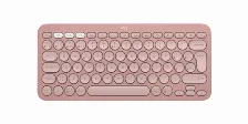 Teclado Logitech Pebble Keys 2 K380s Español, Inalámbrico, Bluetooth, Interruptor De Llave De Tijera, Rosa