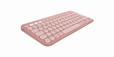 Teclado Logitech Pebble Keys 2 K380s Español, Inalámbrico, Bluetooth, Interruptor De Llave De Tijera, Rosa
