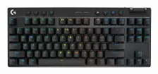Teclado Logitech G Pro X Tkl Inglés, Inalámbrico Y Alámbrico, Rf Inalámbrico + Bluetooth, Interruptor Mecánico, Led Rgb, Negro