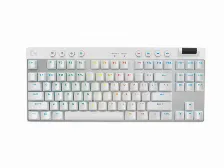 Teclado Logitech G Pro X Tkl Inglés, Inalámbrico Y Alámbrico, Rf Inalámbrico + Bluetooth, Interruptor Mecánico, Led Rgb, Blanco