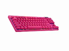 Teclado Logitech G Pro X Tkl Inglés, Inalámbrico Y Alámbrico, Rf Inalámbrico + Bluetooth, Interruptor Mecánico, Led Rgb, Rosa