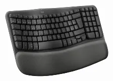 Teclado Logitech Wave Keys For Business Español, Inalámbrico, Rf Inalámbrico + Bluetooth, Interruptor De Membrana, Grafito