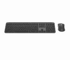 Kit Teclado Y Mouse Logitech Signature Slim Combo Mk950, Inalambrico, Bluetooth, Usb, Color Negro