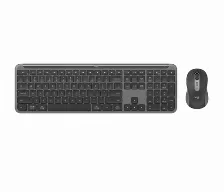 Kit Teclado Y Mouse Logitech Signature Slim Combo Mk950, Inalambrico, Bluetooth, Usb, Color Negro