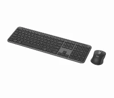 Kit Teclado Y Mouse Logitech Signature Slim Combo Mk950, Inalambrico, Bluetooth, Usb, Color Negro