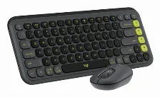 Kit Teclado Y Mouse Logitech Pop Icon Combo Interruptor De Llave De Tijera, Inalámbrico, 400 Dpi, Grafito