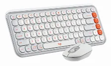 Kit Teclado Y Mouse Logitech Pop Icon Combo Interruptor De Llave De Tijera, Inalámbrico, 400 Dpi, Blanco