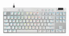 Teclado Logitech Pro X Tkl Rapid Inglés, Alámbrico, Usb, Magnetic-mechanical Key Switch, Led Rgb, Blanco