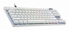 Teclado Logitech Pro X Tkl Rapid Inglés, Alámbrico, Usb, Magnetic-mechanical Key Switch, Led Rgb, Blanco