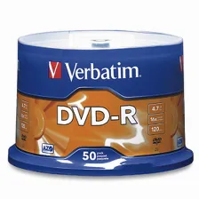 Dvd-r Verbatim Azo 4.7gb/120min 16x Tray Vl Spindle C/50