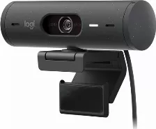 Camara Web Logitech Brio 500 4mp, Resolucion 1920 X 1080 Pixeles, Velocidad 60 Fps, Full Hd, Microfono, Usb-c, Color Grafito