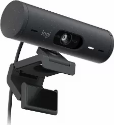 Camara Web Logitech Brio 500 4mp, Resolucion 1920 X 1080 Pixeles, Velocidad 60 Fps, Full Hd, Microfono, Usb-c, Color Grafito