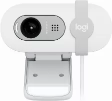 Camara Web Logitech Brio 100, 2 Mp, 1920 X 1080 Pixeles, 30 Fps, Microfono, Usb, Color Blanco