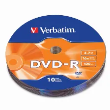 Dvd-r Verbatim 4.7gb 16x C/10pqtes