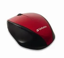 Mouse Verbatim 97995 óptico, 2 Botones, Rf Inalámbrico, Rojo