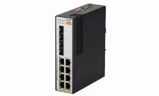 Switch H3c Ie4300-12p-pwr Gestionado, L2, Rj-45 8, Gigabit Ethernet (10/100/1000), Din Rail, Negro, Plata