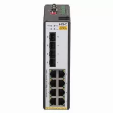 Switch H3c Ie4300-12p-pwr Gestionado, L2, Rj-45 8, Gigabit Ethernet (10/100/1000), Din Rail, Negro, Plata