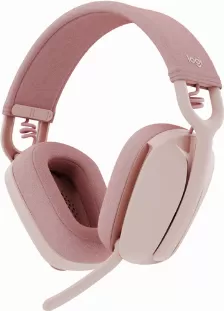 Diadema Inalambrica Logitech Zone Vibe 100 Para Llamadas/musica, Microfono Boom, 40mm, Bluetooth, Bateria Recargable, Color Rosa