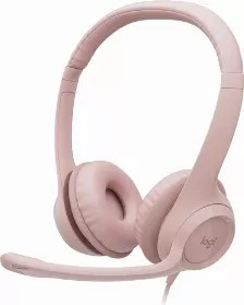 Diadema Logitech H390 Para Oficina/centro De Llamadas, Microfono Boom, Alambrico, Color Rosa, (981-001280)