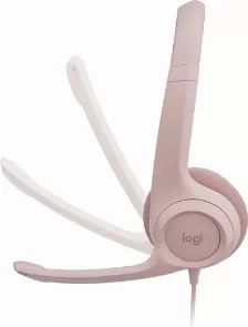 Diadema Logitech H390 Para Oficina/centro De Llamadas, Microfono Boom, Alambrico, Color Rosa, (981-001280)