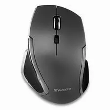Mouse Verbatim 98621 Blue Led, 6 Botones, Rf Inalámbrico, Grafito