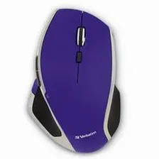 Mouse Verbatim Deluxe Blue Led, 8 Botones, 1600 Dpi, Rf Inalámbrico, Púrpura
