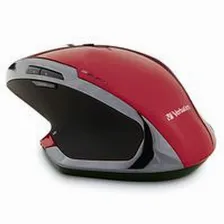 Mouse Verbatim Deluxe Blue Led, 8 Botones, 1600 Dpi, Rf Inalámbrico, Rojo