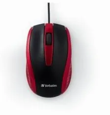 Mouse Optico Verbatim Bravo, Alambrico, Usb, Negro/rojo