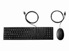 Kit Teclado Y Mouse Hp 320mk, Usb-a, 1000 Dpi, Alambrico, Negro