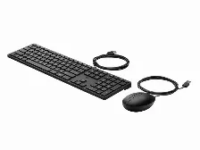 Kit Teclado Y Mouse Hp 320mk, Usb-a, 1000 Dpi, Alambrico, Negro