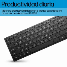 Teclado Hp 320k, Alambrico, Usb, Ingles, Negro