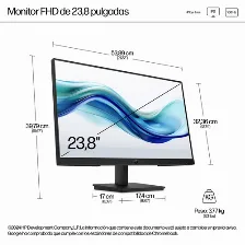 Monitor Hp Series 3 Pro Lcd, 23.8