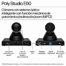 Video Conferencia Hp Poly 8 Mp, 4k Ultra Hd, 60 Fps, 3840 X 2160, Negro