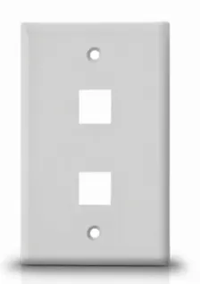 Placa De Pared Saxxon A1752a, 2 Puertos Tipo Keystone, Blanco