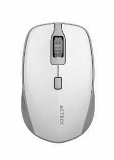 Mouse Optico Inalambrico Acteck Optimize Trip Mi670, 800/1200/1600 Dpi, Receptor Usb 2.0 2.4ghz, 4 Botones, Incluye Bateria Aa, Color Blanco