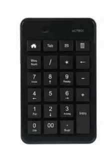 Teclado Numerico Acteck Inspire Ti450 Inalambrico, Bluetooth, Negro