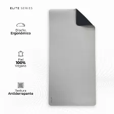 Mousepad Acteck Vibe Leather Tp670, Doble Cara, Piel Sintetica, Gris