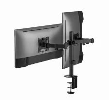 Soporte Acteck Zone Sm490 Para 2 Monitores, Hasta 9kg, Articulado, Negro