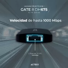 Docking Station Acteck Gate 8 Dh675 4k Ultra Hd, Usb 3.2 Gen 1 (3.1 Gen 1) Type-c, Hdmi 1, Usb A 3, Usb Tipo C 1