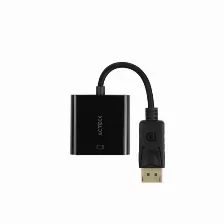 Adaptador Acteck Displayport A Hdmi, 20cm, Negro