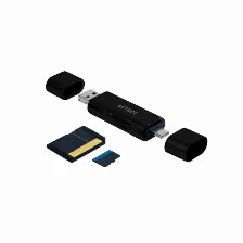 Lector De Memorias Acteck, Microsd, Sd, Usb-a, Usb-c, Negro