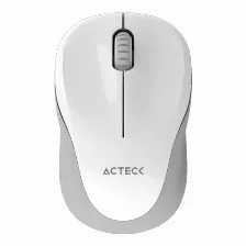 Mouse Optico Inalambrico Acteck Optimize Trip Mi480, Diseno Portable, 1600 Dpi, Receptor Usb, Color Blanco