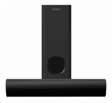 Barra De Sonido Acteck Dinamic Trim Bs465, Bluetooth 5.0, Usb, Subwoofer, 2.1 Canales, 60w Rms, Hdmi, Control Remoto