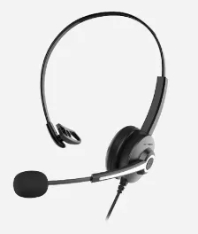 Audifonos Acteck Centric Pro Hn620 Monoaural Con Microfono, Usb, 2mts, Negro